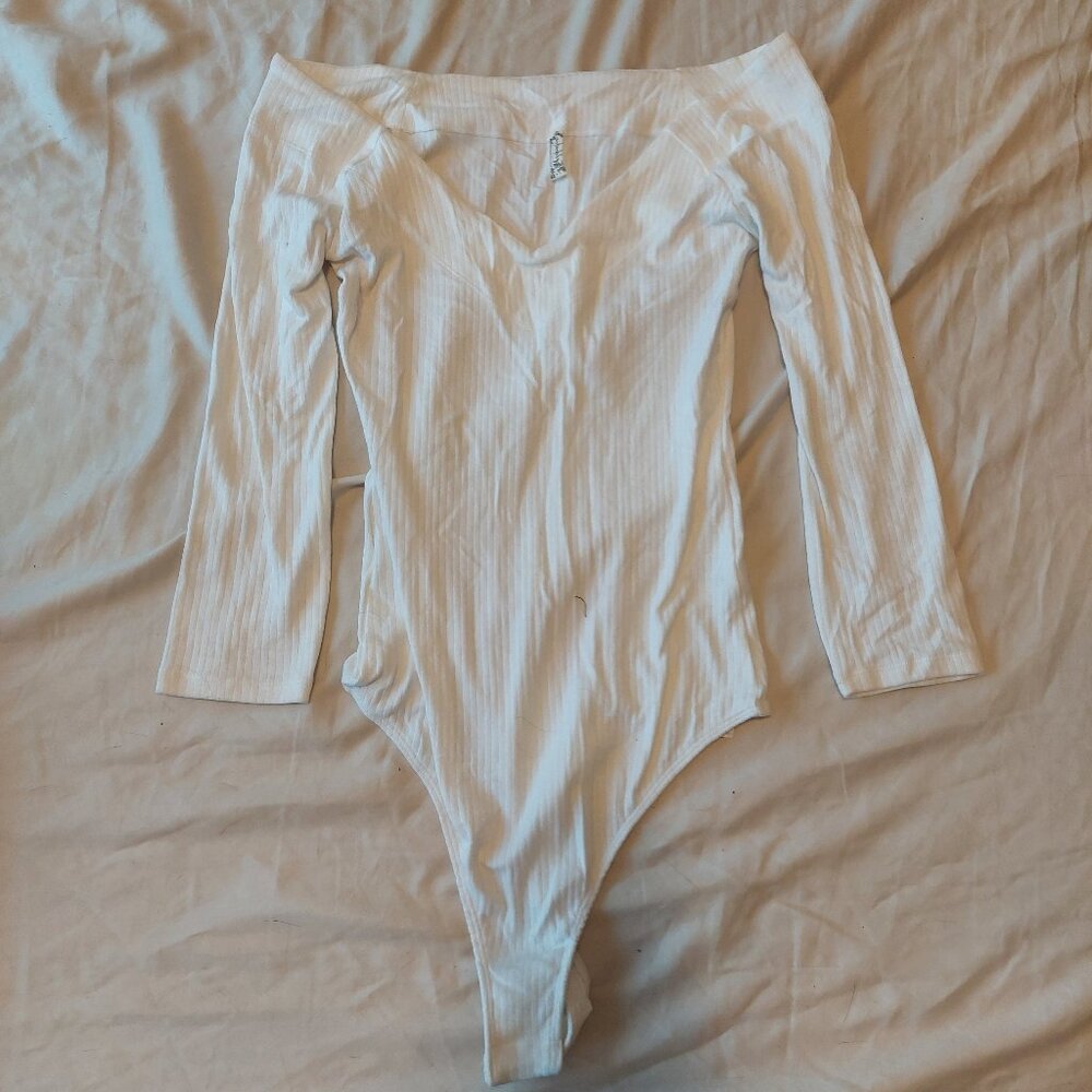 White Free People Women's Bodysuit - Medium
